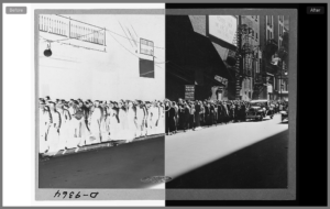 Black and White Film Negative Before and After Inversion